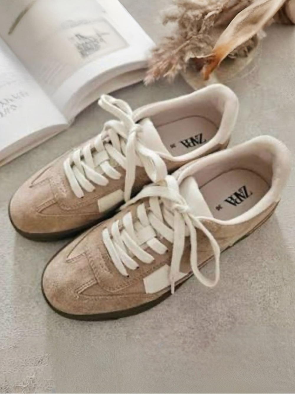 ZARA GIRLS LACE-UP SNEAKERS